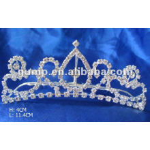 Rhinestone boda tiara peine (GWST12-035)